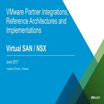 Partnerské integrace, referenční architektury a implementace Virtual SAN / NSX