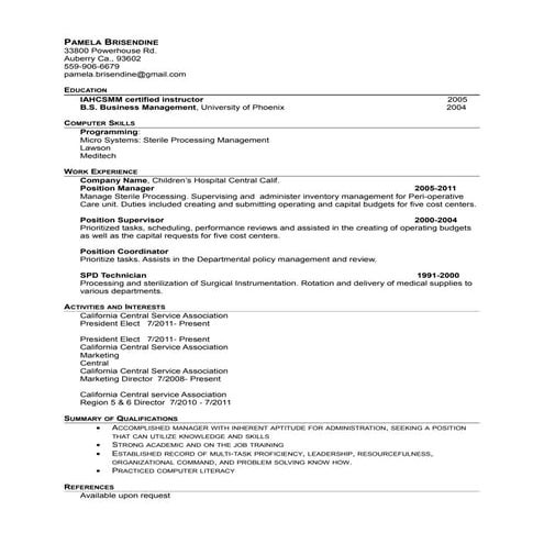 Carl mack b resume | DOC