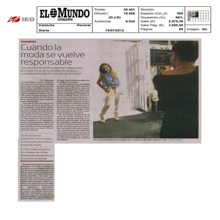 Clipping EL Mundo 17/07/12 @ IED Barcelona