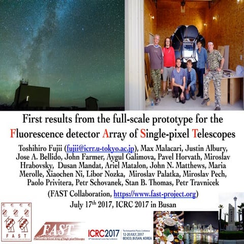 First results from the full-scale prototype for the Fluorescence detector Arr...