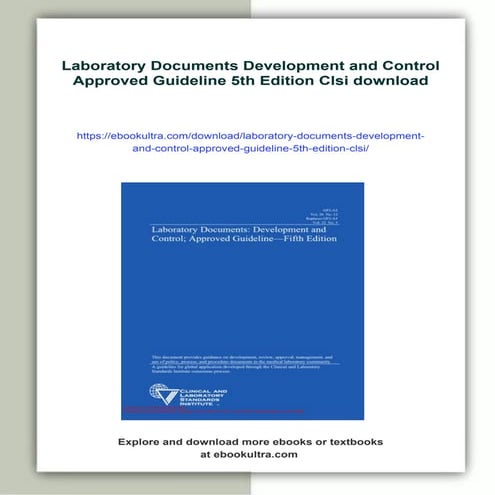 Laboratory Documents Development And Control Approved Guideline 5th ...