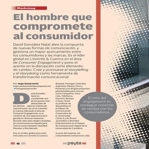 El hombre que compromete al consumidor