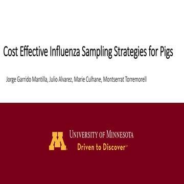 Dr. Jorge Garrido - Cost Effective Influenza Sampling Strategies for Pigs