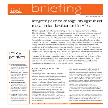 Lessons on best practice for climate smart agriculture from Agriculture ...
