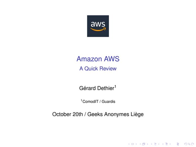 Amazon AWS - a quick review