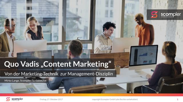 Quo Vadis, Content Marketing? Von der Marketing Technik zur Management Disziplin