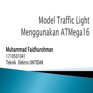 Model Traffic Light Menggunakan ATMega16