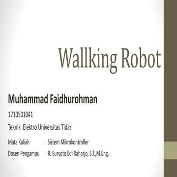 Wallking Robot From DC Motor