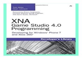 XNA Game Studio 4.0 Programming Developing for. Windows Phone 7 and Xbox 360 Developer39s Library book 872