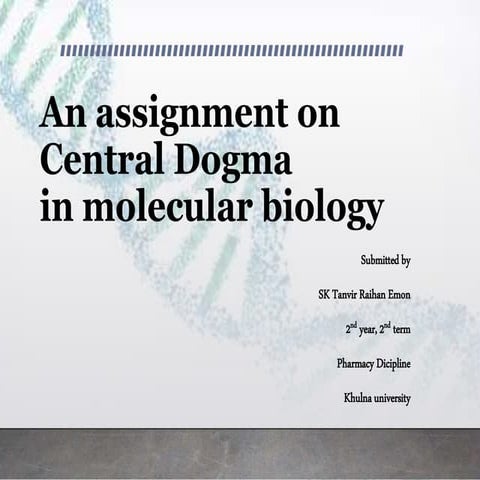 Central dogma in molecular biology