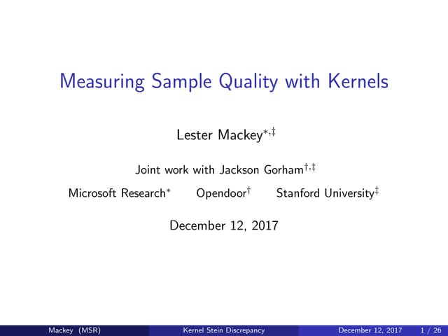 QMC Program: Trends and Advances in Monte Carlo Sampling Algorithms Workshop,...