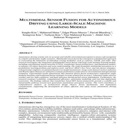 MULTIMODAL SENSOR FUSION FOR AUTONOMOUS DRIVING USING LARGE-SCALE ...