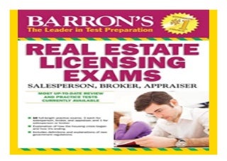 Barron39s Real Estate Licensing Exams, 10th Edition Barron39s Real Estate Licensing Exams Salesperson, Broker, Appraiser book 262