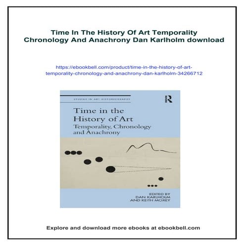 Time In The History Of Art Temporality Chronology And Anachrony Dan Karlholm
