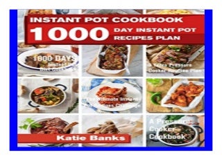 Instant Pot Cookbook 1000 Day Instant Pot Recipes Plan 1000 Days Instant Pot Diet Cookbook3 Years Pressure Cooker Recipes PlanThe Ultimate Instant Pot Recipes ChallengeA Pressure Cooker Cookbook 958