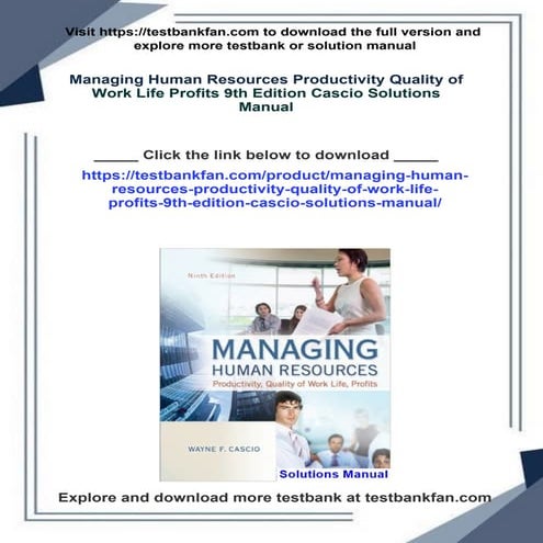 Human Resource Management 15th Edition Dessler Solutions Manual | PDF