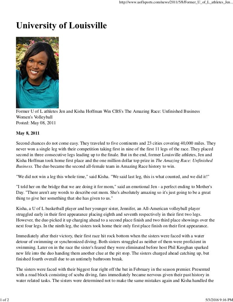 feature sample 1 former student athletes win amazing race student bio sample