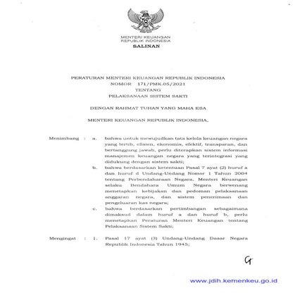 PP 171 Tahun 2021 | PDF