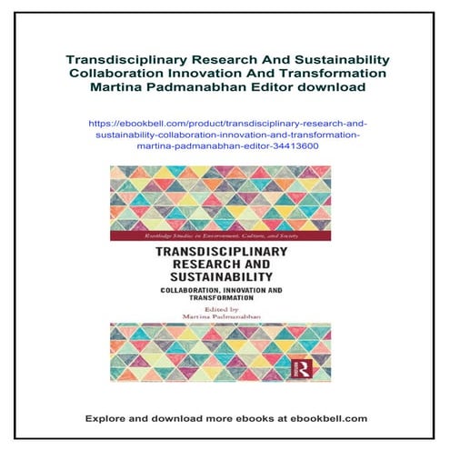 Transdisciplinary Research And Sustainability Collaboration Innovation ...