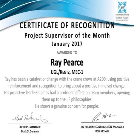 Raymond Pearce presentations