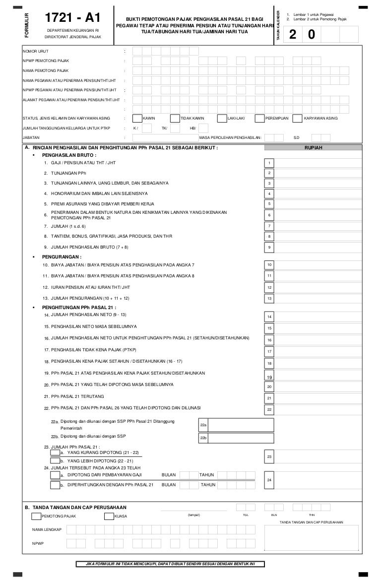 Form 1721 A1 a2 Tahun 2009Form 1721 A1 a2 Tahun 2009
