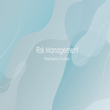 Risk management Methodology  for Enterprise Risk Managenent