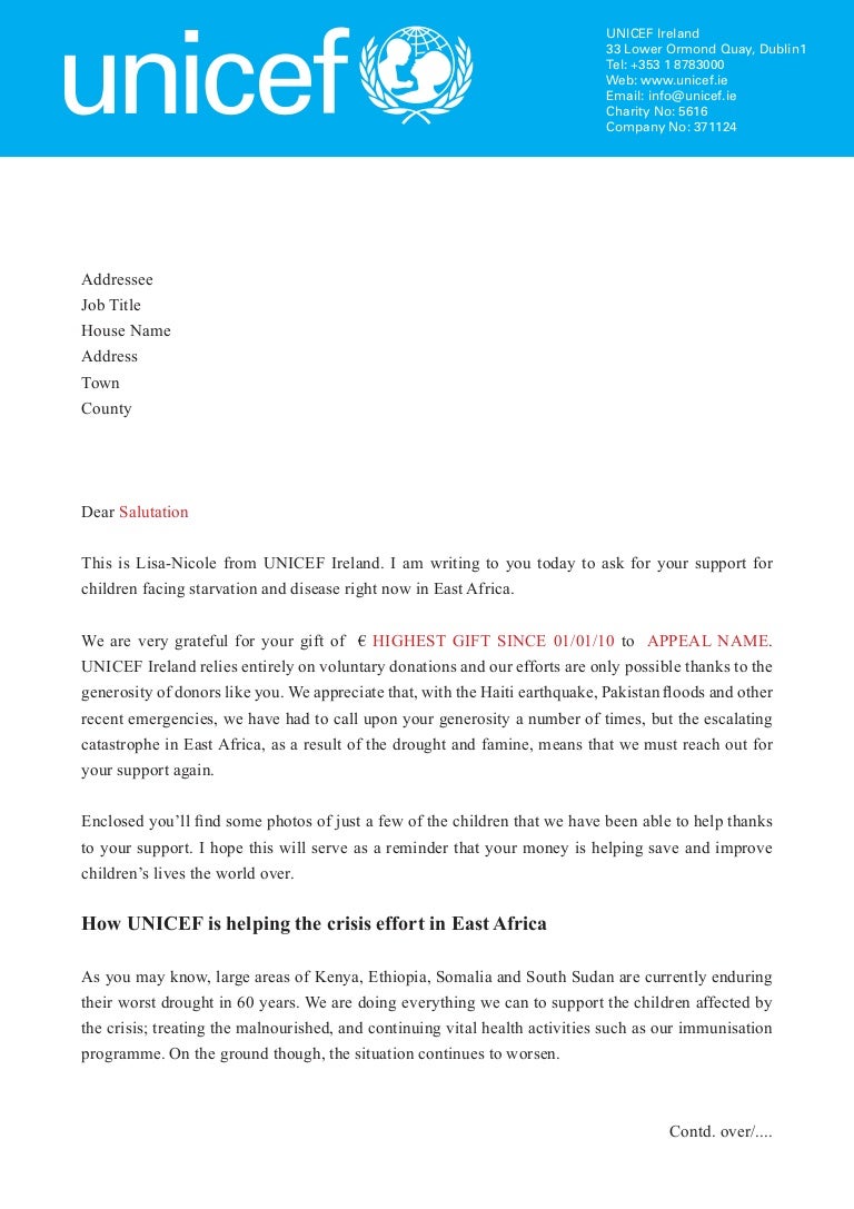 Cover Letter Example Charity - 89+ Cover Letter Samples