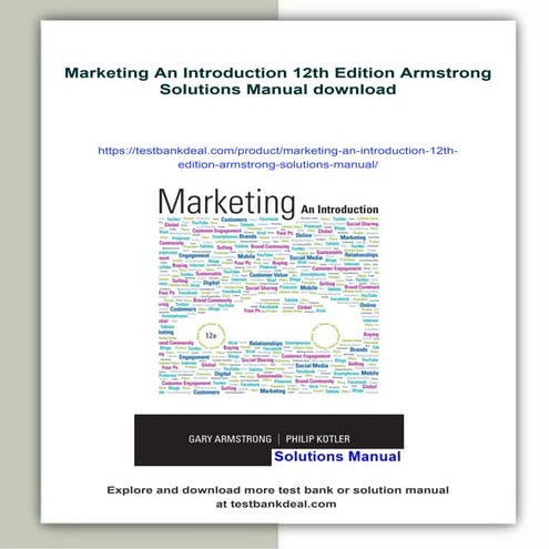 Marketing An Introduction 12th Edition Armstrong Solutions Manual