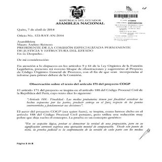 Noveno bloque de Observaciones al p...