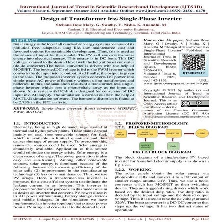 Design of Transformer less Single Phase Inverter | PDF