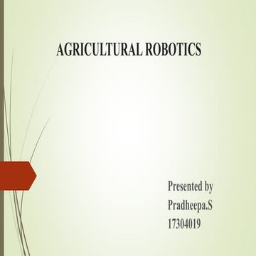 Agricultural Robotics