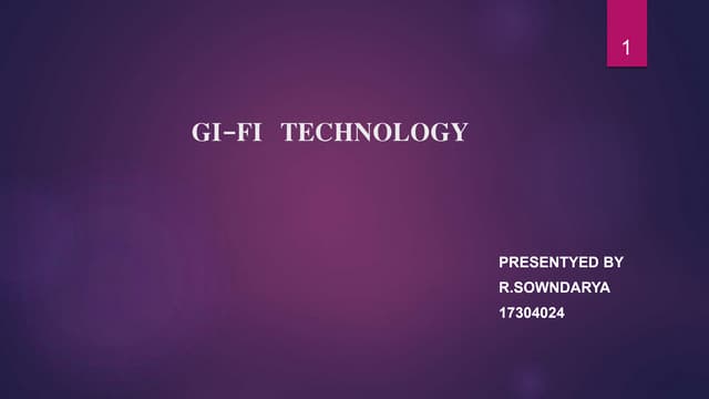 Gi-Fi Technology