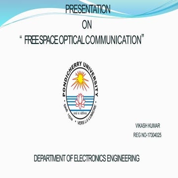 Free space optical communication
