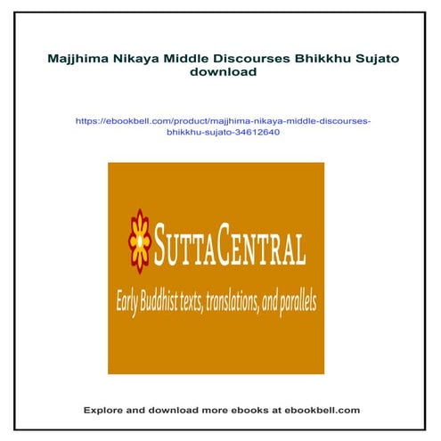Majjhima Nikaya Middle Discourses Bhikkhu Sujato | PDF