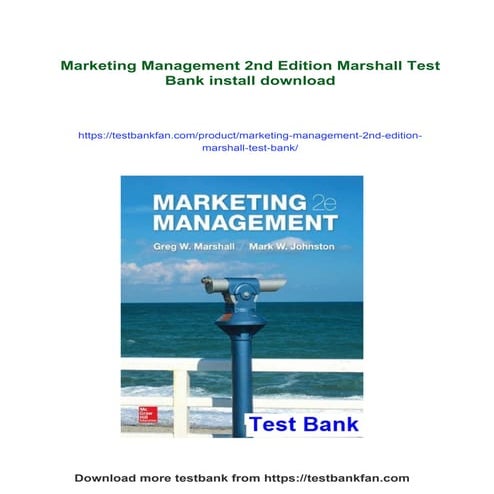 Marketing Management 2nd Edition Marshall Test Bank | PDF