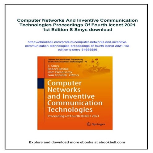 Computer Networks And Inventive Communication Technologies Proceedings ...