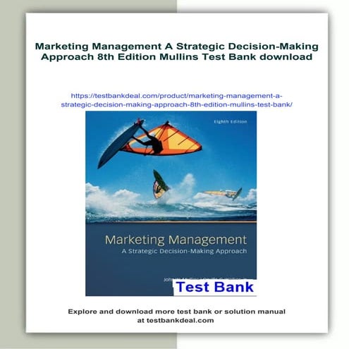 Marketing Management A Strategic Decision-Making Approach 8th Edition ...