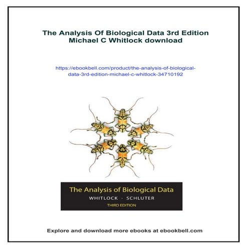 The Analysis Of Biological Data 3rd Edition Michael C Whitlock