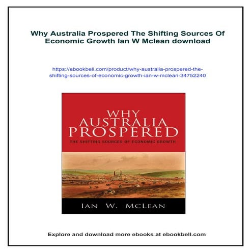Why Australia Prospered The Shifting Sources Of Economic Growth Ian W ...