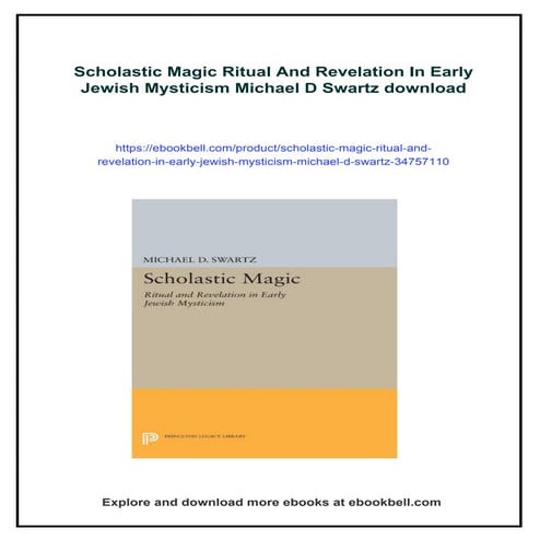 Scholastic Magic Ritual And Revelation In Early Jewish Mysticism ...