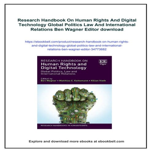 Research Handbook On Human Rights And Digital Technology Global ...