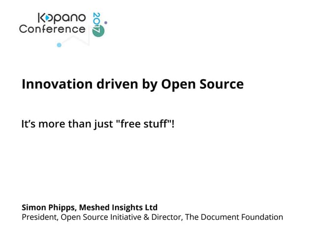 Innovation Driven By Open Source