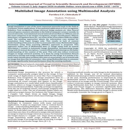 Multilabel Image Annotation using Multimodal Analysis