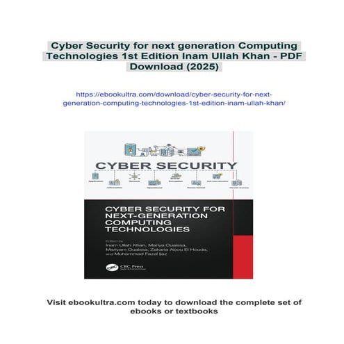 Cyber Security for next generation Computing Technologies 1st Edition ...