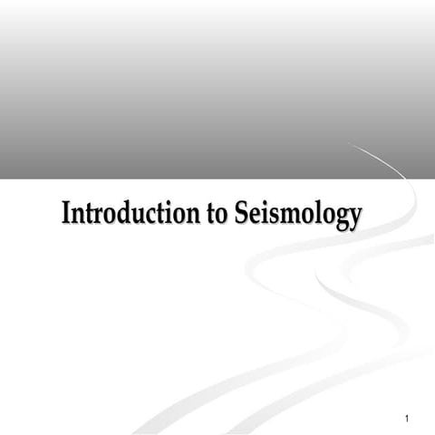 seismology | PPT