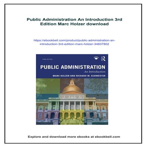 Public Administration An Introduction 3rd Edition Marc Holzer