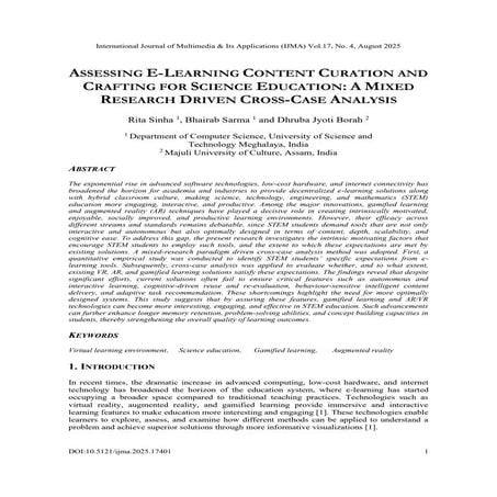 ASSESSING E-LEARNING CONTENT CURATION AND CRAFTING FOR SCIENCE EDUCATION: A M...