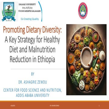 Diversifying diets and food systems | PPTX