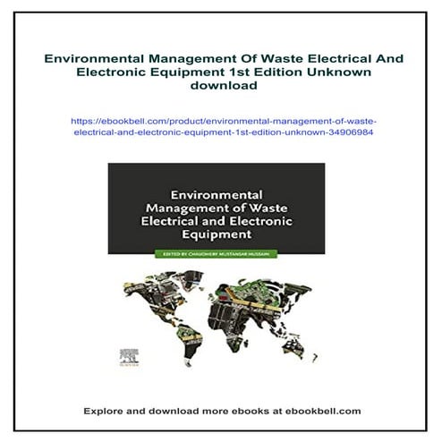 Environmental Management Of Waste Electrical And Electronic Equipment ...