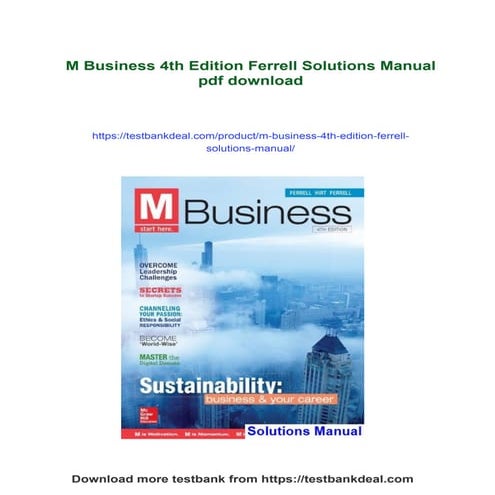 M Business 4th Edition Ferrell Solutions Manual | PDF